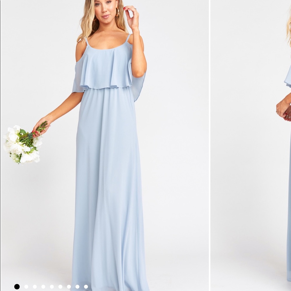 ShowMeYourMumu - Caitlin Ruffle Maxi XS Steel Blue